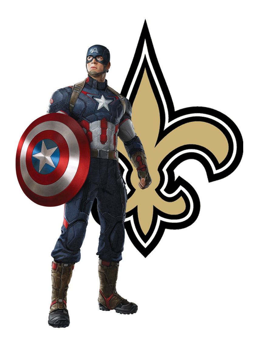 New Orleans Saints Captain America Logo vinyl decal